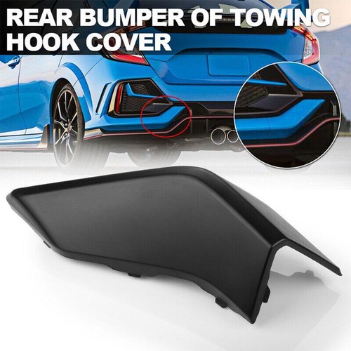 Black Rear Tow Hook Cover/Cap For 2016-2021 Honda Civic Hatchback - OEM Part #71506-TGG-A00