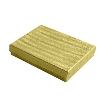 Gold Cotton Filled Gift Box Jewelry Craft Collectibles Packaging Boxes Wholesale