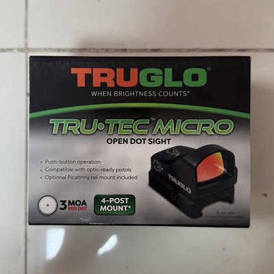 TruGlo Tru-Tec 3MOA Red Dot Sight Open Reflex Optic RMS & Picatinny NEW IN BOX#