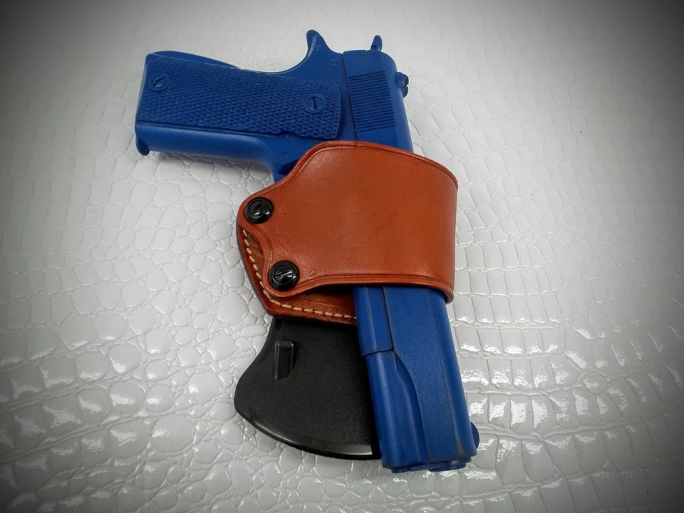 Leather Paddle Holster Fit For Different Barrel Lengths - DROP-DOWN MENU- - Image 4 of 4