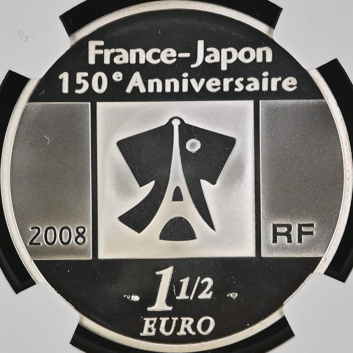 フランス 2008年 1½ユーロ銀貨 「ラ・リベルテ」 日仏外交150周年記念 フランス 2008年 1½ユーロ銀貨 「ラ・リベルテ」 日仏外交150