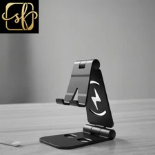 Black Creative Lazy Desktop Bedside Phone Holder Multifunctional Portable Foldin