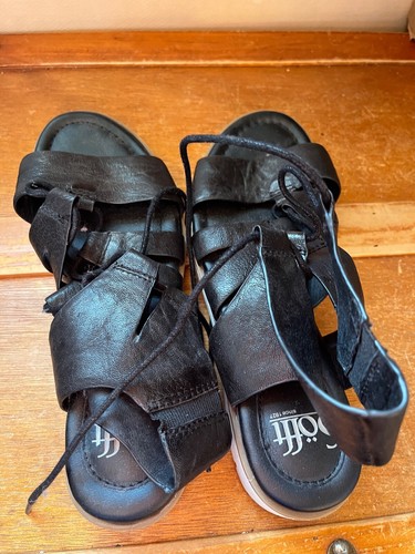 Sofft Black Leather Ankle High Strappy Lace Up Sandals Women’s Size 8 - - Imagen 6 de 9