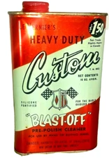 Vintage LeVernier's Blast Off Cleaner Custom Crest Products Tin 1969 Empty