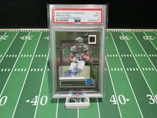 2022 Donruss Clearly Breece Hall Orange Rated Rookie Auto /75 PSA 9