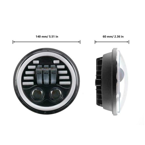 5.75" LED Headlight For Honda Shadow ACE Sabre Spirit VLX 600 750 1100 GL 1800 - Picture 9 of 12