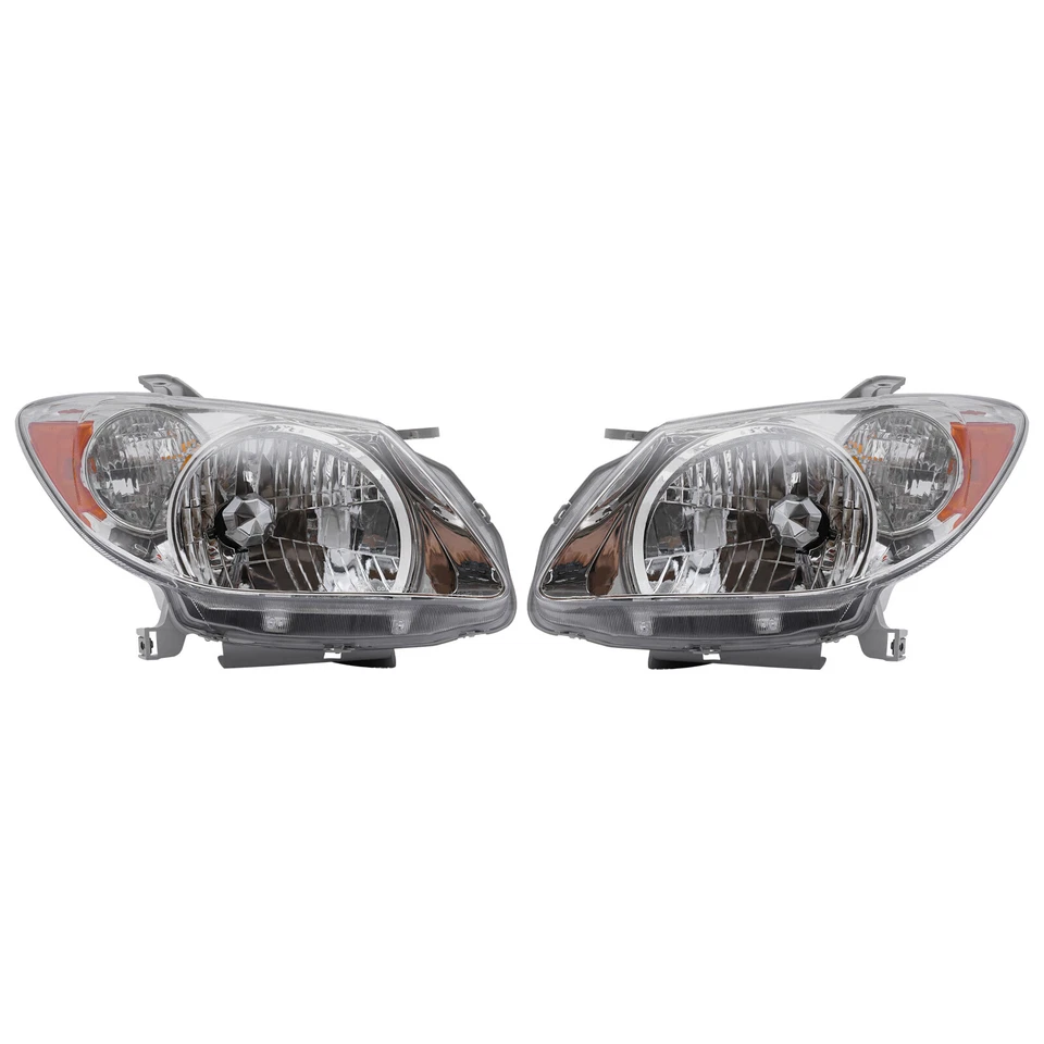 Pair Left & Right For 2005-2008 Pontiac Vibe Wagon Headlamps Assembly Headlights Foto 4 de 4