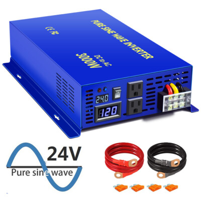XYZ INVT 3000w Pure Sine Wave Inverter Power Inverter 24v dc to ac 110v 120v