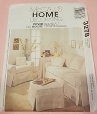 Pattern McCall's 3278 Home Decorating Furniture Coverings and Pillows Uncut