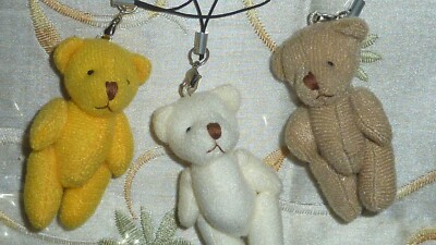 3x wunderschöne süsse Teddy Schlüsselanhänger Handyanhänger Taschenanhänger
