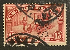 Travelstamps:1912-13 US Stamps Sc# Q7 Auto Service, 15 Cents Used ng parcel post