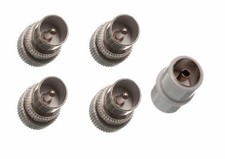 Coax Coaxial Tv Aerial Connector Plugs 4 X Male 1 X Inline Metal
