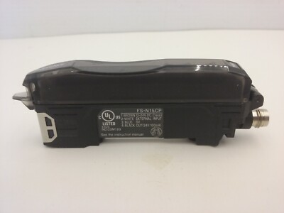 KEYENCE FS-N15CP DIGITAL FIBER OPTIC AMPLIFIER M8 PNP 12/24VDC 4 PIN NNB