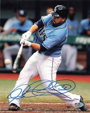 Dioner Navarro signed 8x10 photo PSA/DNA Autographed Tampa Bay Rays