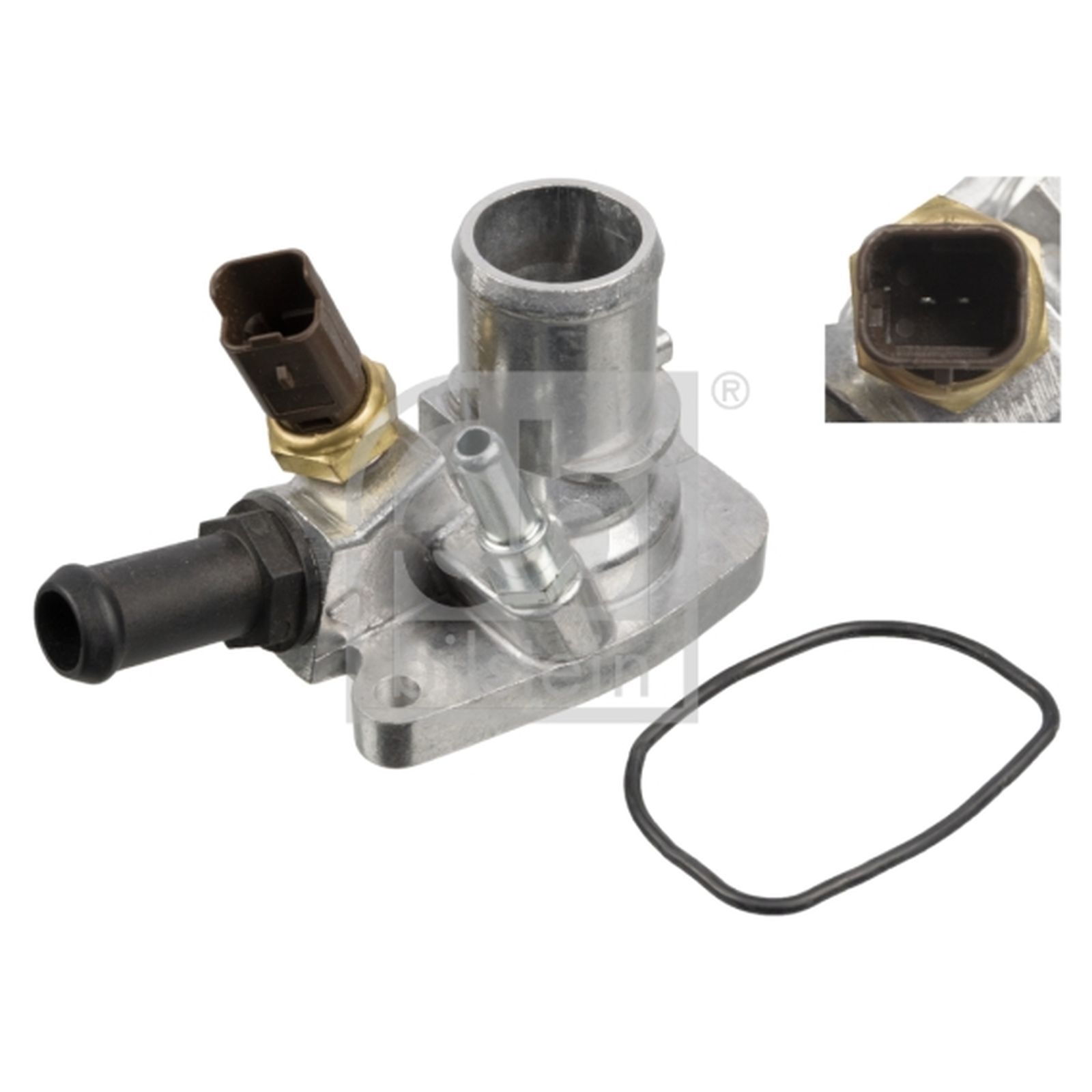 Thermostat Plus Housing Seal and Switch Febi 170513 For Opel Vauxhall Combo - Image 13