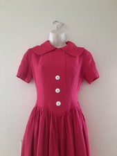 SALE - Vintage 80s-does-50s dress with shawl collar / S, XS