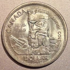 1958 Canada British Columbia Centenial Silver Dollar