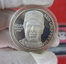 🔥Ken Griffey Jr & Sr. .999 Fine Silver Coin / Round Dual Sided Baseball Bullion