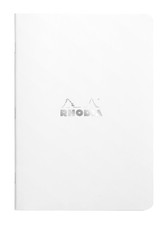 Rhodia Slim Staplebound Notebooks - Lined 48 sheets - 6 x 8 1/4 in. A5, White