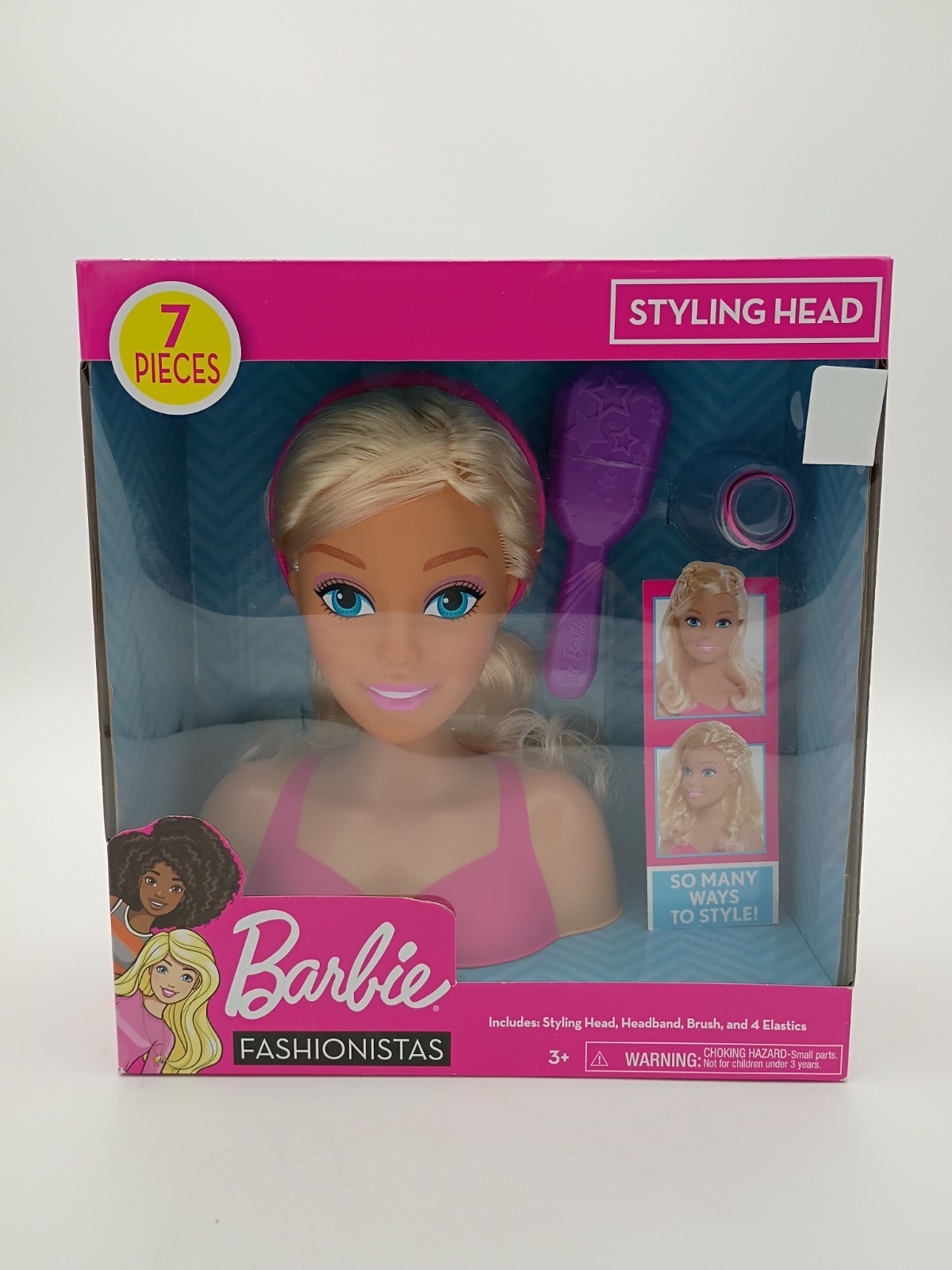 Barbie Hair Styling Head Doll Fashionista Blonde Hair 7 Piece 7.75" | New Justpl