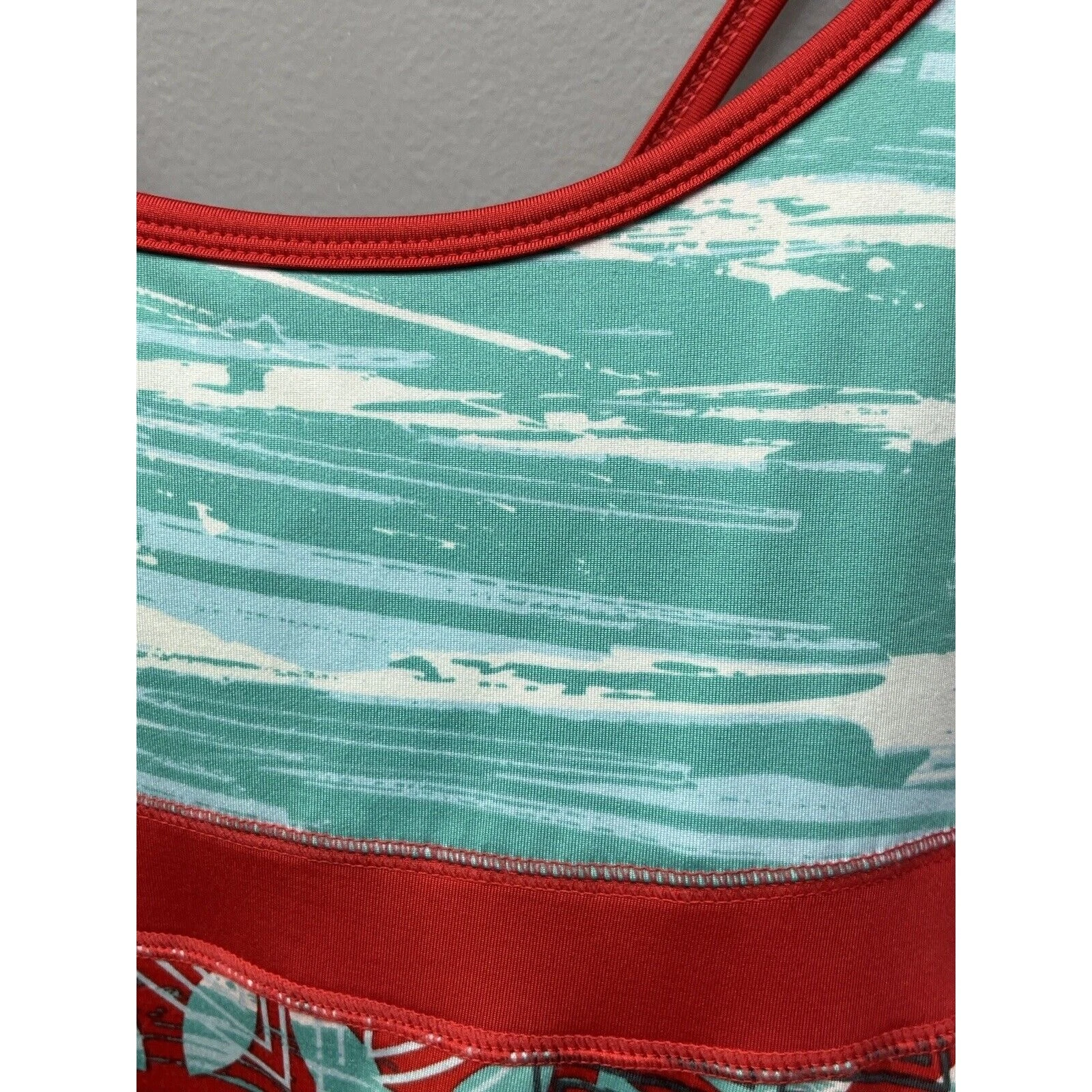 VETEMENTS Lola abito sportivo donna XS rosso blu incrociato schiena dry wic reggiseno mensola senza maniche