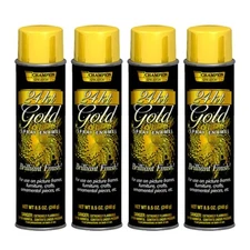 Chase 8-1/2-Ounce Brilliant Finish Metallic Spray Enamel, 24-Karat Gold. 4 count