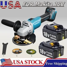 For Makita 18V Battery 125mm Brushless Angle Grinder Cordless 8000RPM Tool Kit