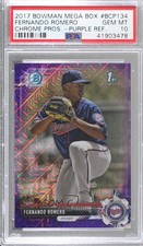 2017 Bowman Mega Box Purple Refractor /250 Fernando Romero PSA 10 GEM MT 4al