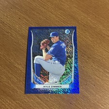 2013 Bowman Chrome #RTR-KZ Kyle Zimmer Mini Blue Shimmer Refractor #/250 KC