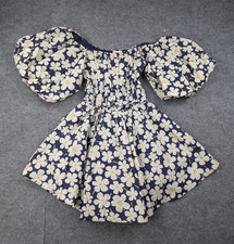 Altard State Mini Dress Womens Small Floral Cottage Milkmaid Puff Sleeve Garden