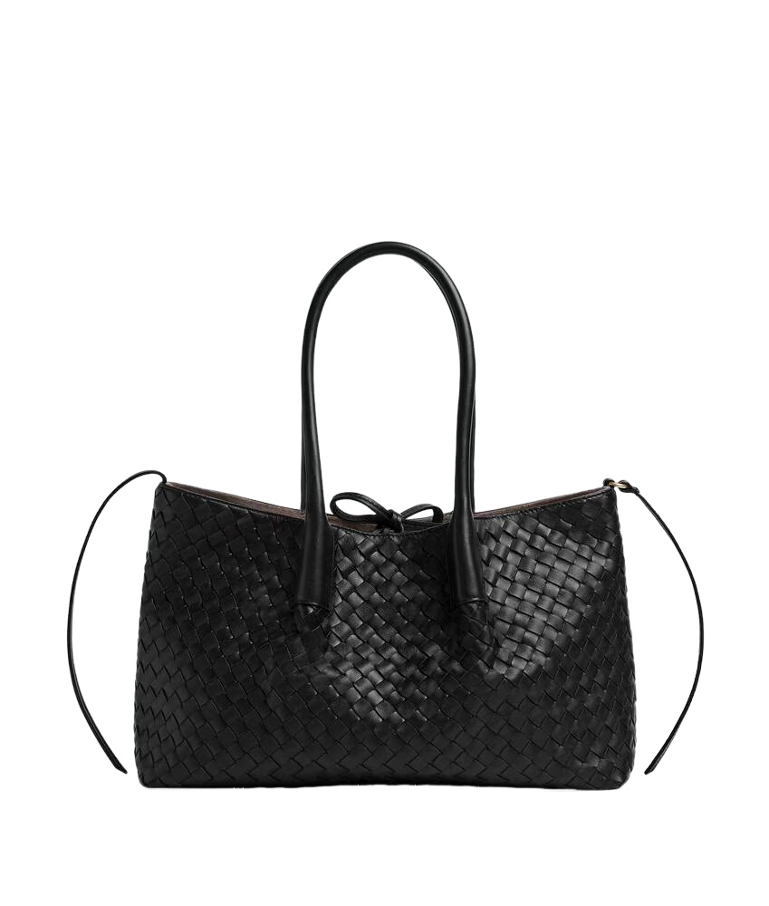 BOTTEGA VENETA Pinacoteca Medium $4400 Black/Fondant Reversible Tote Bag New