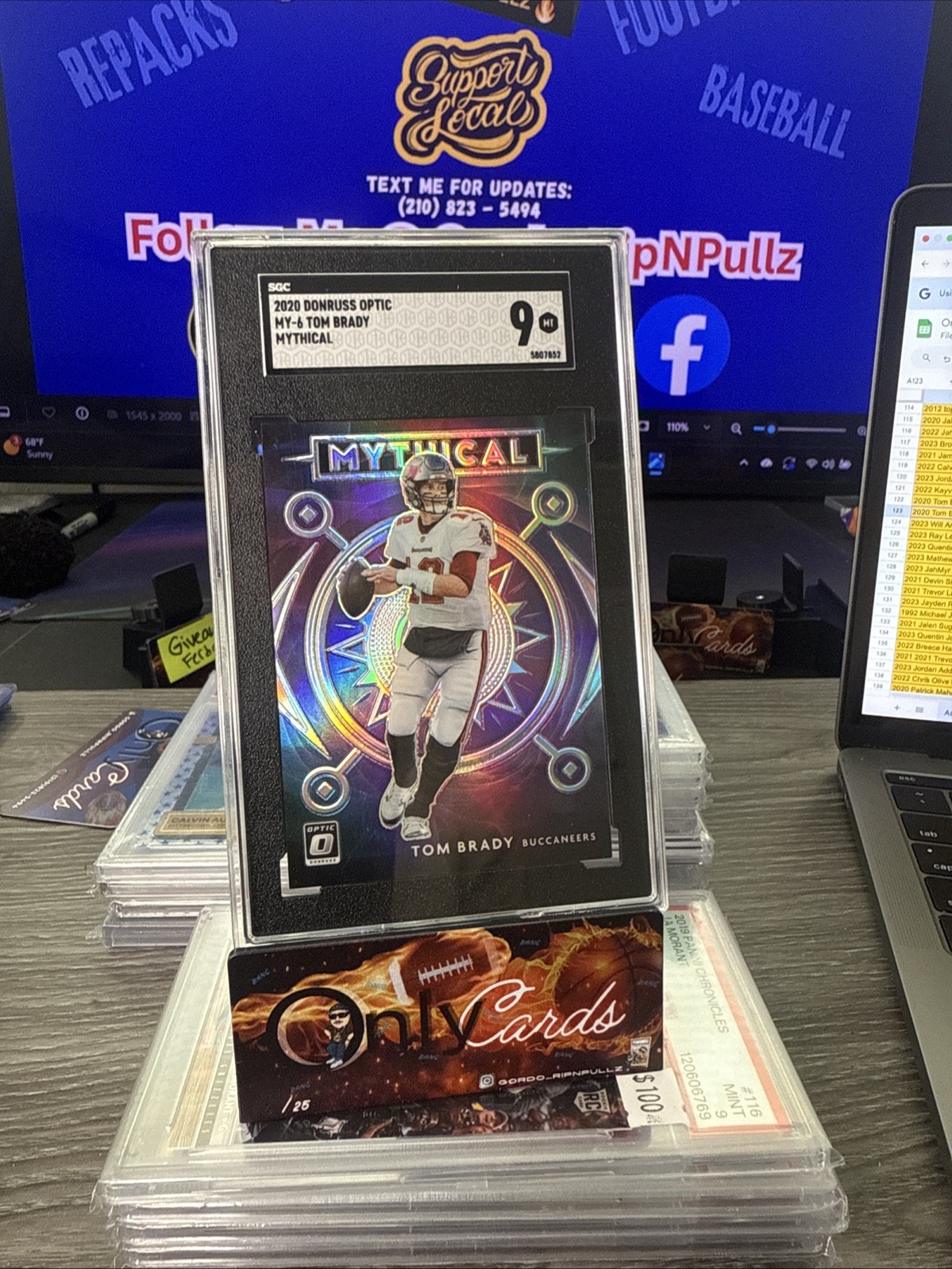 2022 Donruss Optic Tom Brady Mythical Card PSA 9 (CASE HIT)