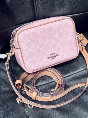 NWT Coach CEK74 Mini Carey Crossbody Bag In Signature With Charms