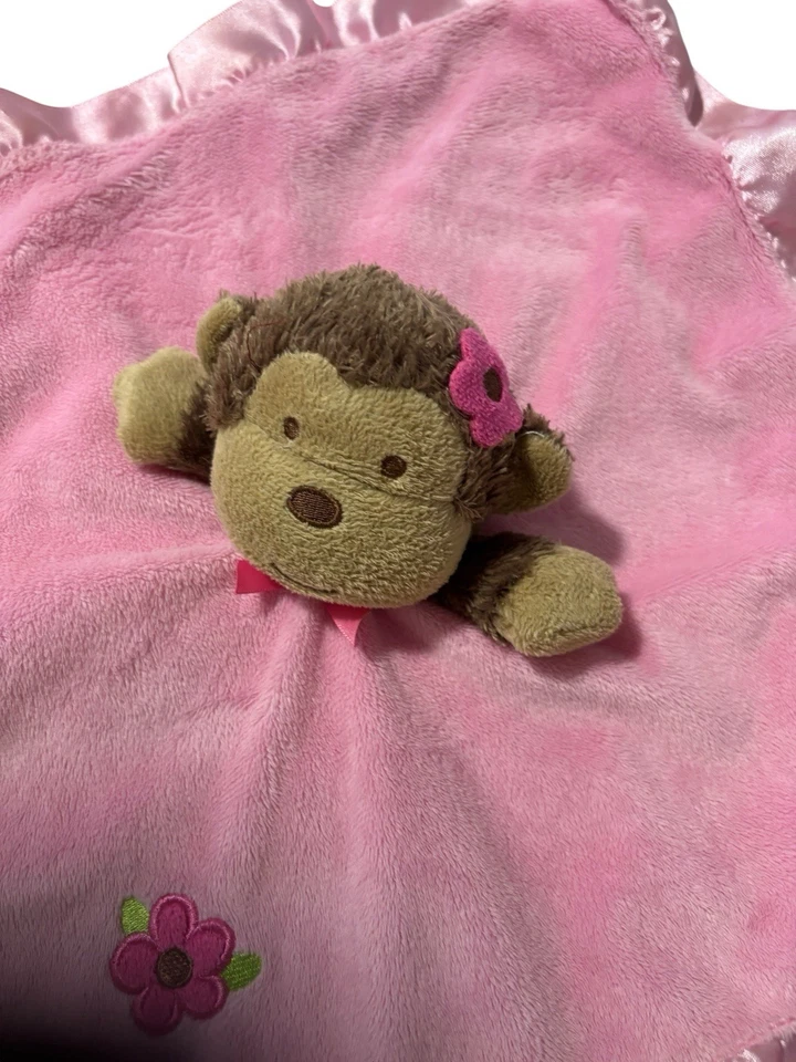 Маленькие чудеса розовый обезьяна погремушка безопасности одеяло/милый нуну - Изображение 4 из 4