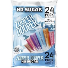 (1) Zooper Dooper No Sugar Free Ice Blocks 24 Pack Tracked
