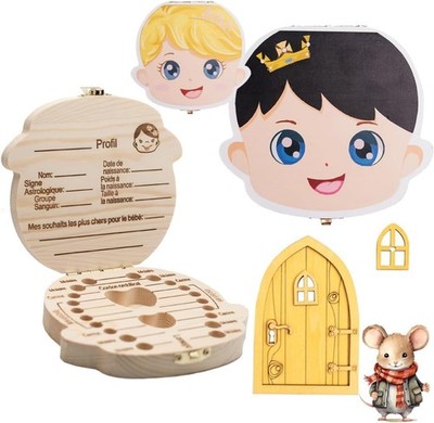 Paket Maushalter und Zahnbox Baby Junge Mädchen. Souvenirbox