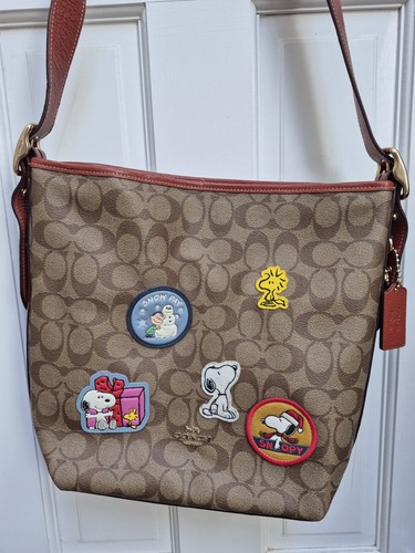 Coach X Peanuts Val Duffle w/Patches