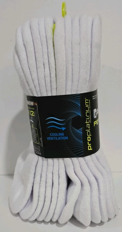 AND1 Blanco 12 Pares ProPlatinum No Show Calcetines Arco Compresión Hombres talla 6-12.5 Foto 3 de 4