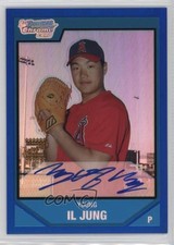 2007 Bowman Chrome Prospects Prospect Blue Refractor /150 Young-Il Jung Auto i6j
