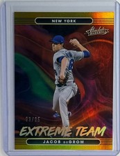 2022 Panini Absolute Extreme Team Spectrum Gold 3/25 Jacob deGrom #ET-10