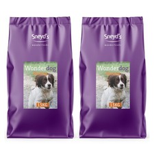 30kg DOG FOOD Sneyds Wonderdog No1 Resting Mix Working Dog Food 15kg x 2 BULK 2.63 per kilo