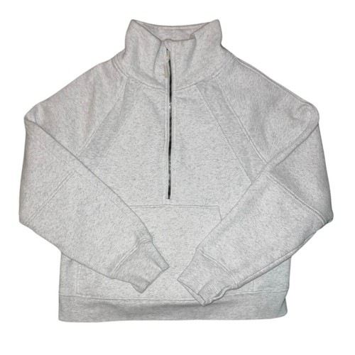 Danskin - Women’s - Medium - Light Grey 3/4 Zip Sweatshirt Thumb Holes - Picture 2 of 9