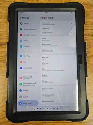 Lenovo Tab M10 Plus (3rd Gen) 64GB Tablet with rugged case bundle