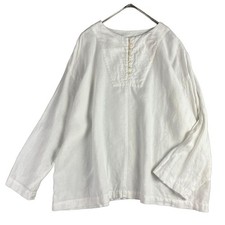 Nest Robe Linen Pullover Blouse Natural Soft Off-White from Japan