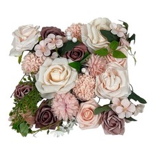 Artificial Flowers Combo Set Fake Flower Leaf Box for DIY Wedding Dusty Rose