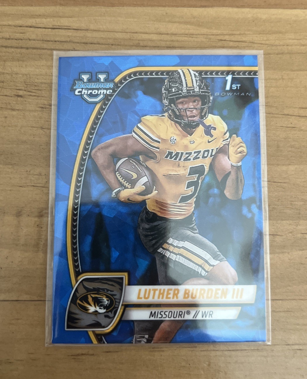 2024 Bowman U CHROME Sapphire 1st Bowman Luther Burden III Missouri Tigers #123