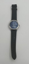 Walt Disney World Mickey Mouse Watch- Silver Face Black Band Needs New Battery