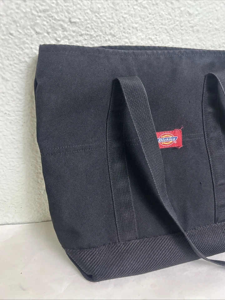 Y2K Small Black Dickies Tote Bag Polyester 13x10x3 Flaw Lining Peeling - Image 2 of 4
