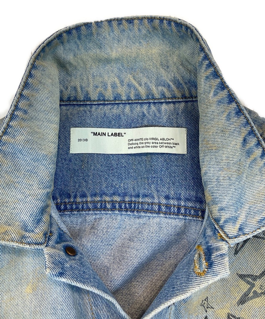 OFFWHITE Paint Denim Jacket OMYE049F19386044 Indi… - image 4