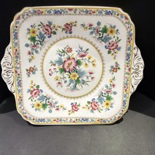 Foley Ming Rose cake plate 9.8"x 8.5"